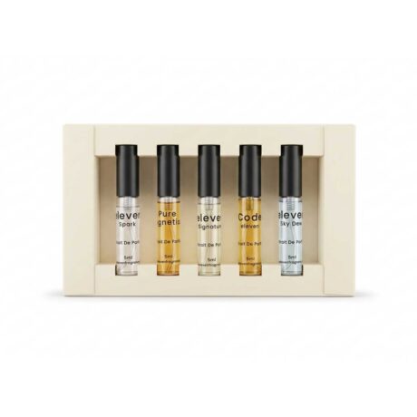 Eleven Casual Signature Discovery Box featuring five 5ml Extrait de Parfum fragrances for everyday luxury