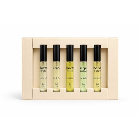 Eleven Fresh Daywear Discovery Box featuring five 5ml Extrait de Parfum fragrances for fresh everyday wear