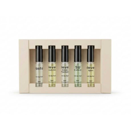 A luxury discovery box featuring five fresh and energetic Extrait de Parfum fragrances crafted for modern men.