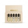 Eleven Obscura Discovery Box featuring five 5ml Extrait de Parfum fragrances with woody, musky, oriental, and chypre accords